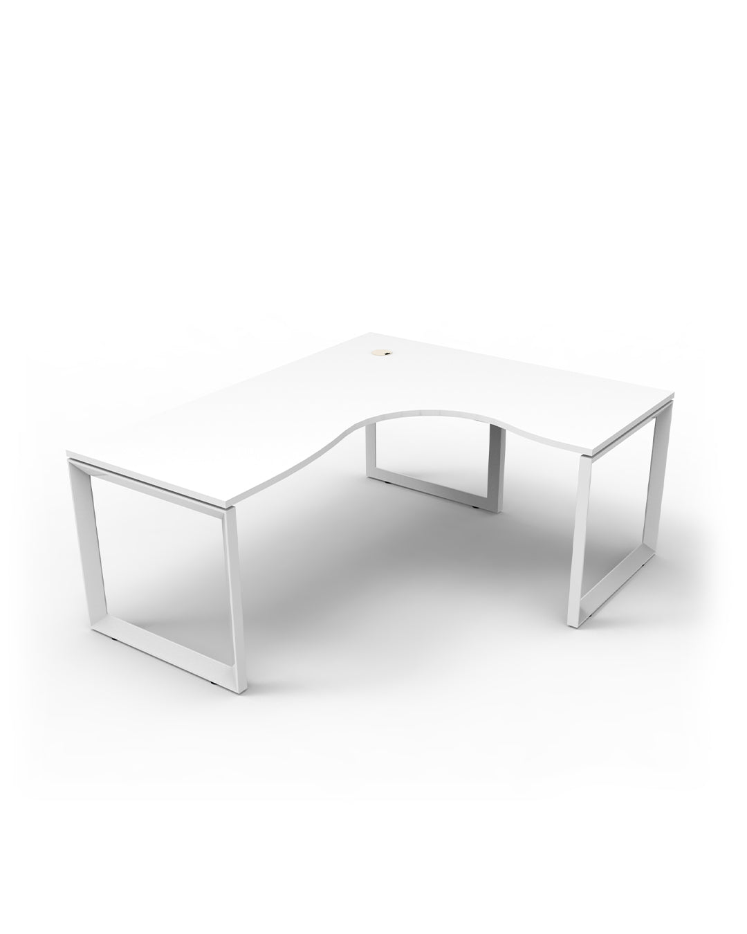 Deluxe Infinity Loop Leg Corner Workstation