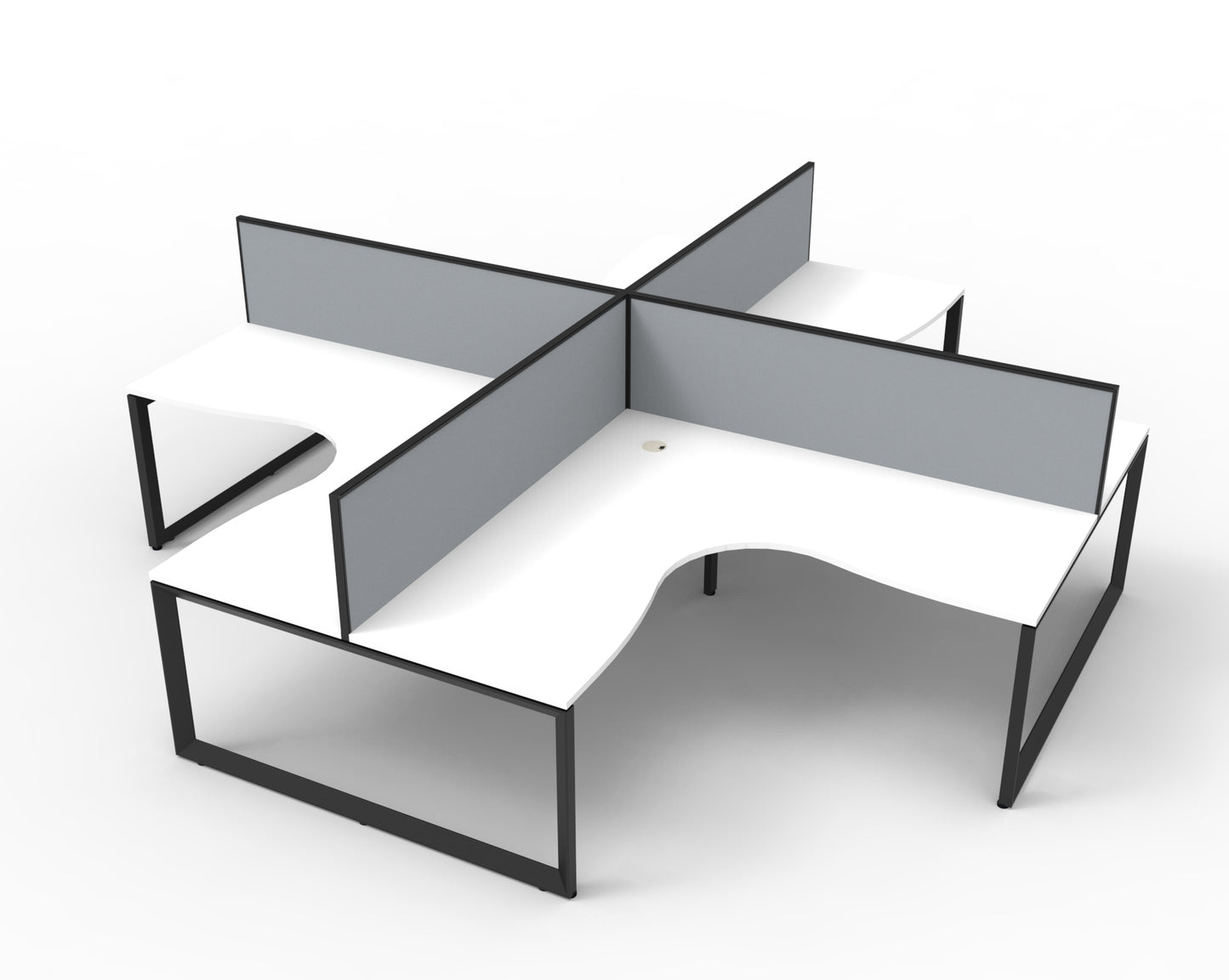 Infinity Loop Leg 4 Person Workstation