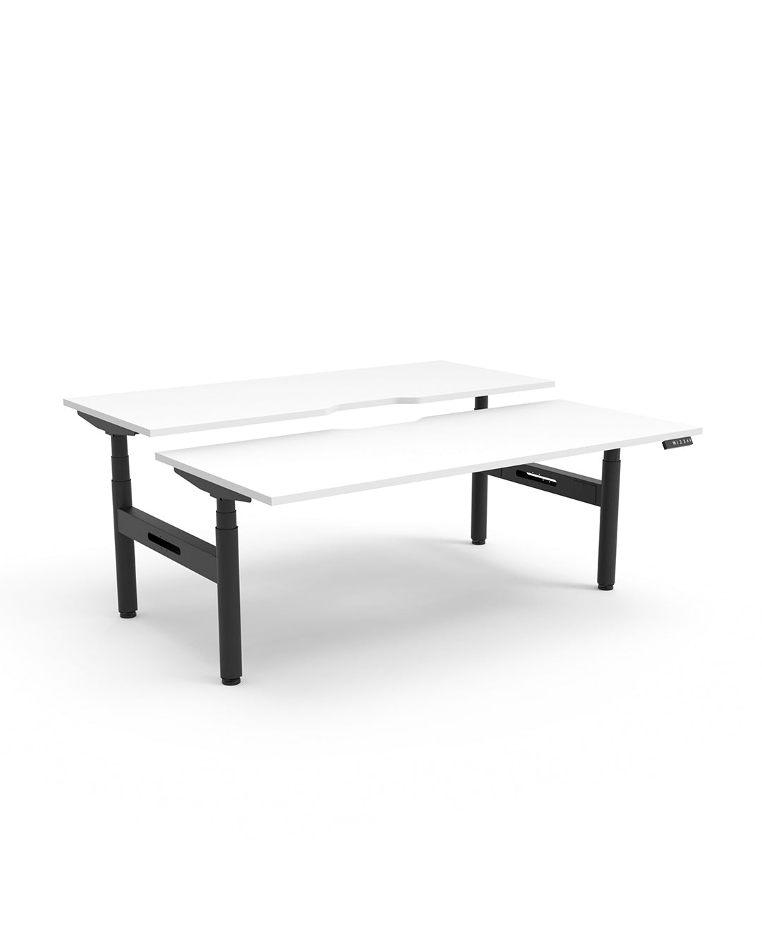 Halo (round legs) Electric Height Adjustable Back to Back Workstation