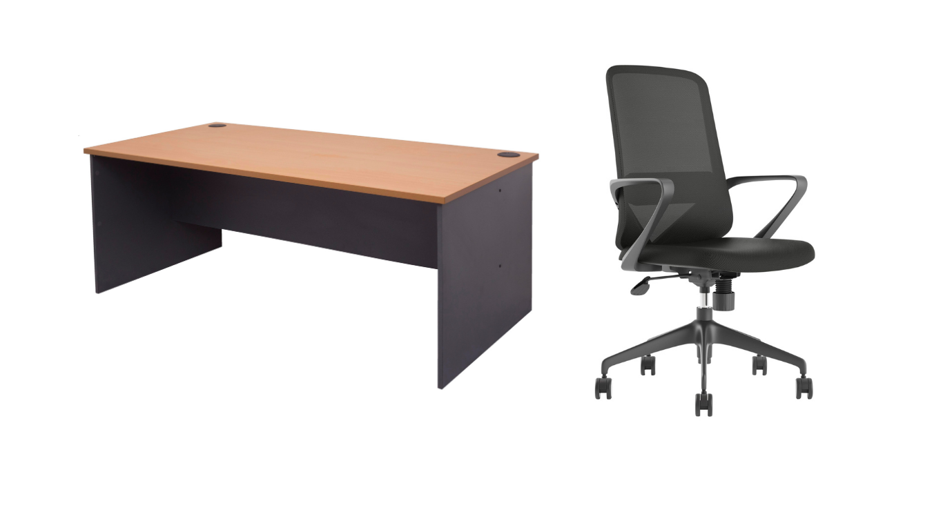 1500mm x 750mm Rapid Worker Desk & Mondo Mistral Chair Package