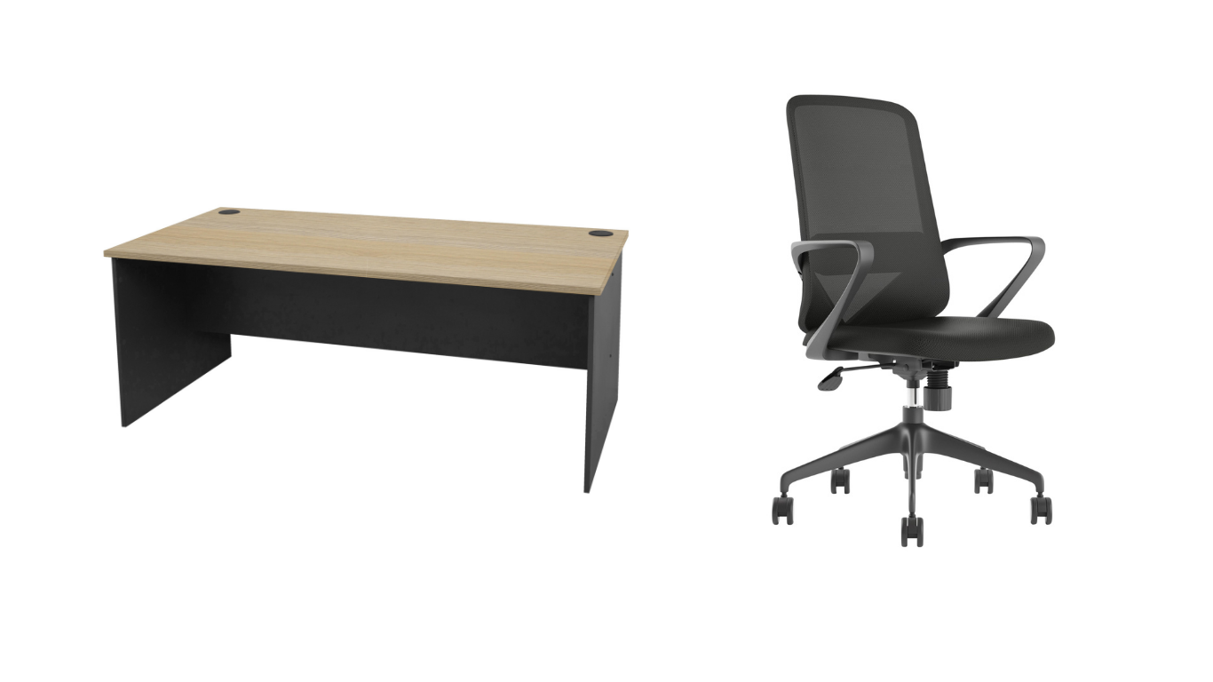 1500mm x 750mm Rapid Worker Desk & Mondo Mistral Chair Package