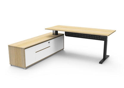Boost Electric Height Adjustable Executive Desk with Cabinet