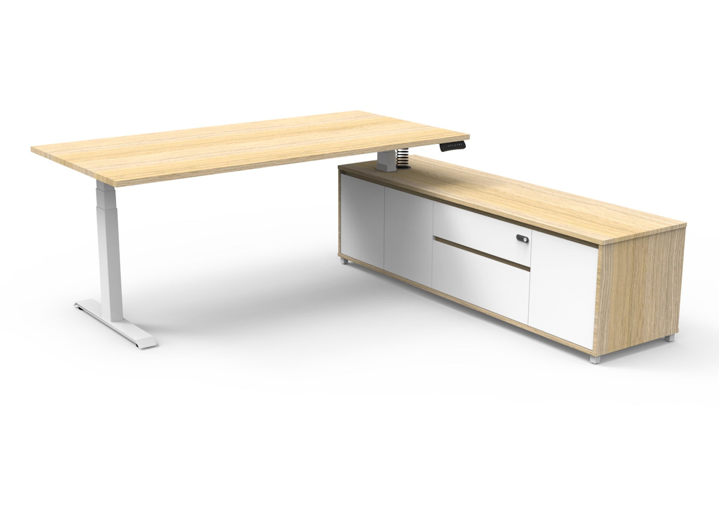 Boost Electric Height Adjustable Executive Desk with Cabinet