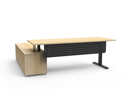 Boost Electric Height Adjustable Executive Desk with Cabinet