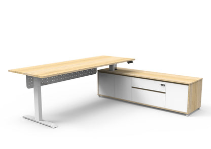 Boost Electric Height Adjustable Executive Desk with Cabinet