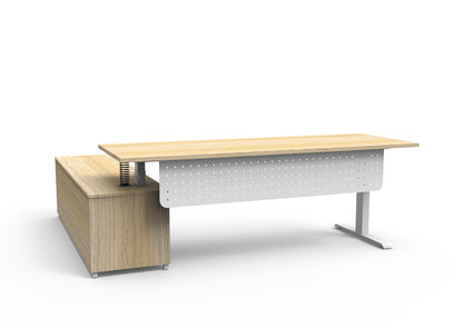 Boost Electric Height Adjustable Executive Desk with Cabinet