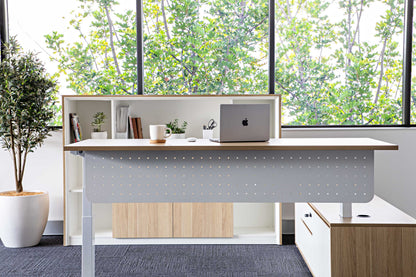 Boost Electric Height Adjustable Executive Desk with Cabinet