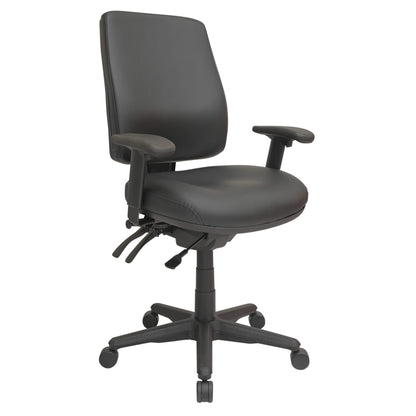 Buro Roma – 3 Lever High Back Dillon PU with Seat Slide and Arm Rests