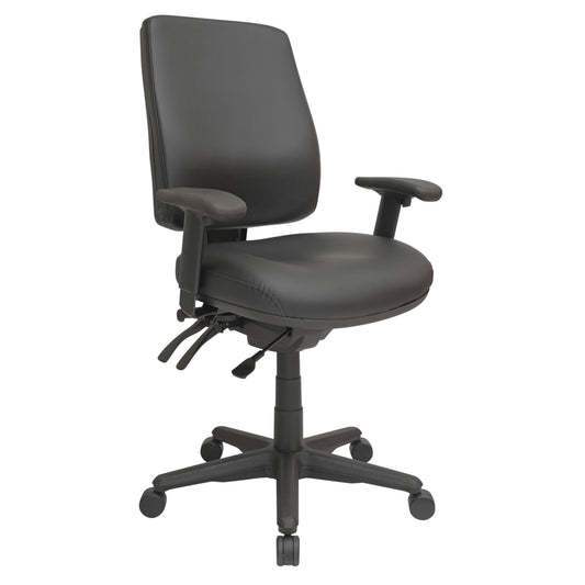 Buro Roma – 3 Lever High Back Dillon PU with Seat Slide and Arm Rests
