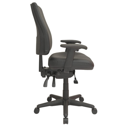 Buro Roma – 3 Lever High Back Dillon PU with Seat Slide and Arm Rests