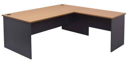 Rapid Worker slab end desk with return