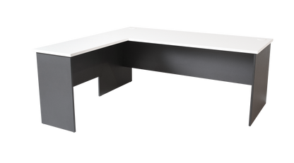 Rapid Worker slab end desk with return
