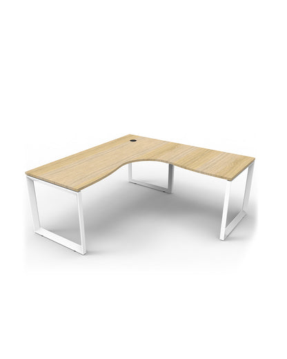Deluxe Infinity Loop Leg Corner Workstation