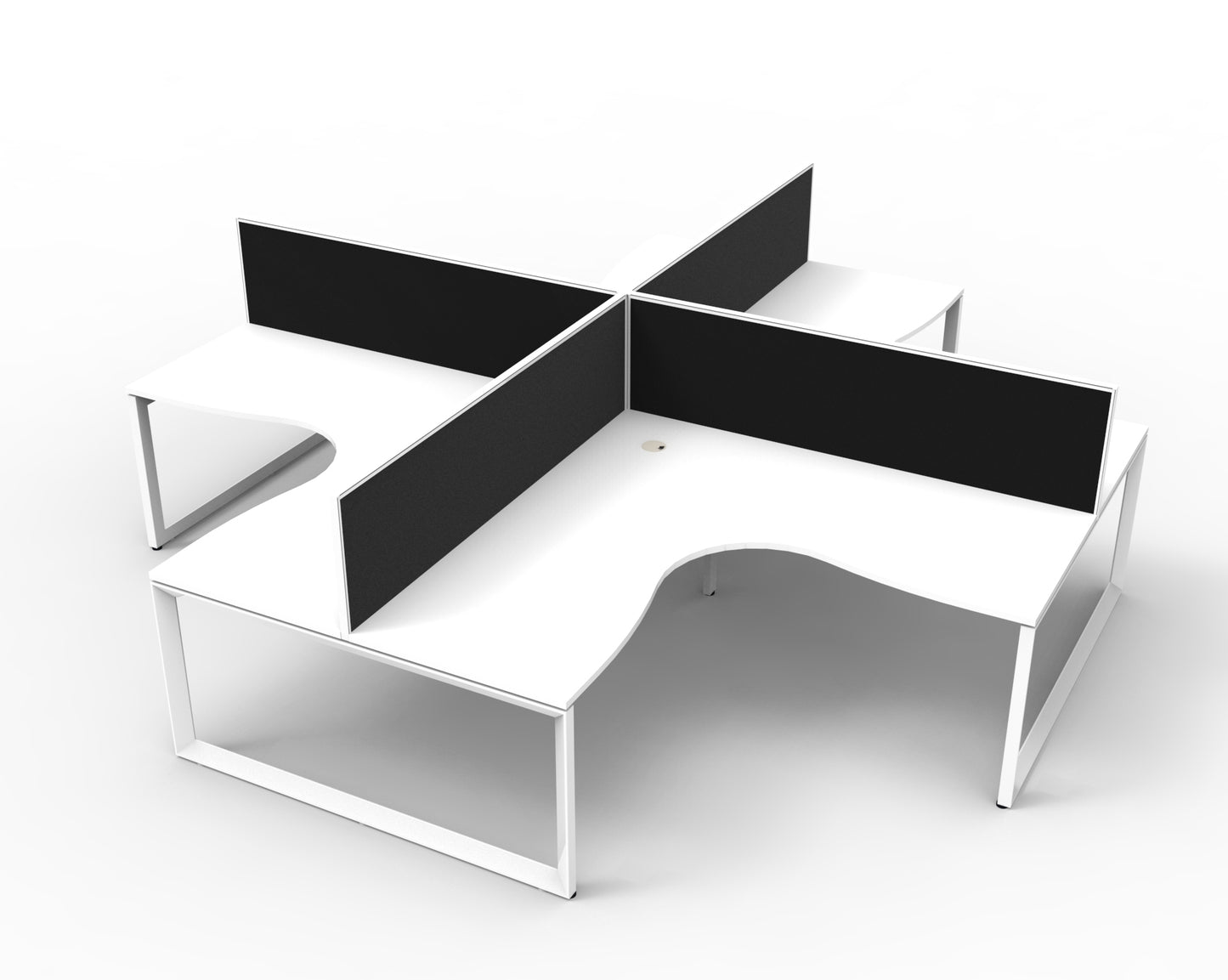Infinity Loop Leg 4 Person Workstation
