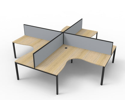 Infinity Profile Leg 4 Person Workstation