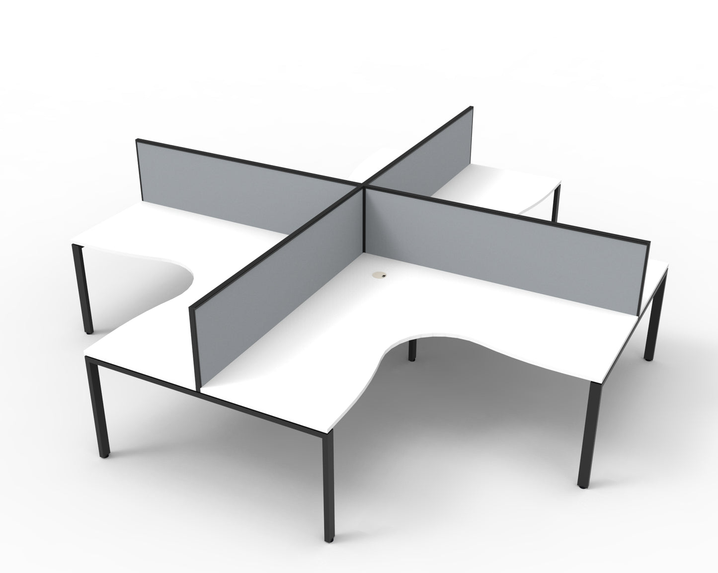 Infinity Profile Leg 4 Person Workstation