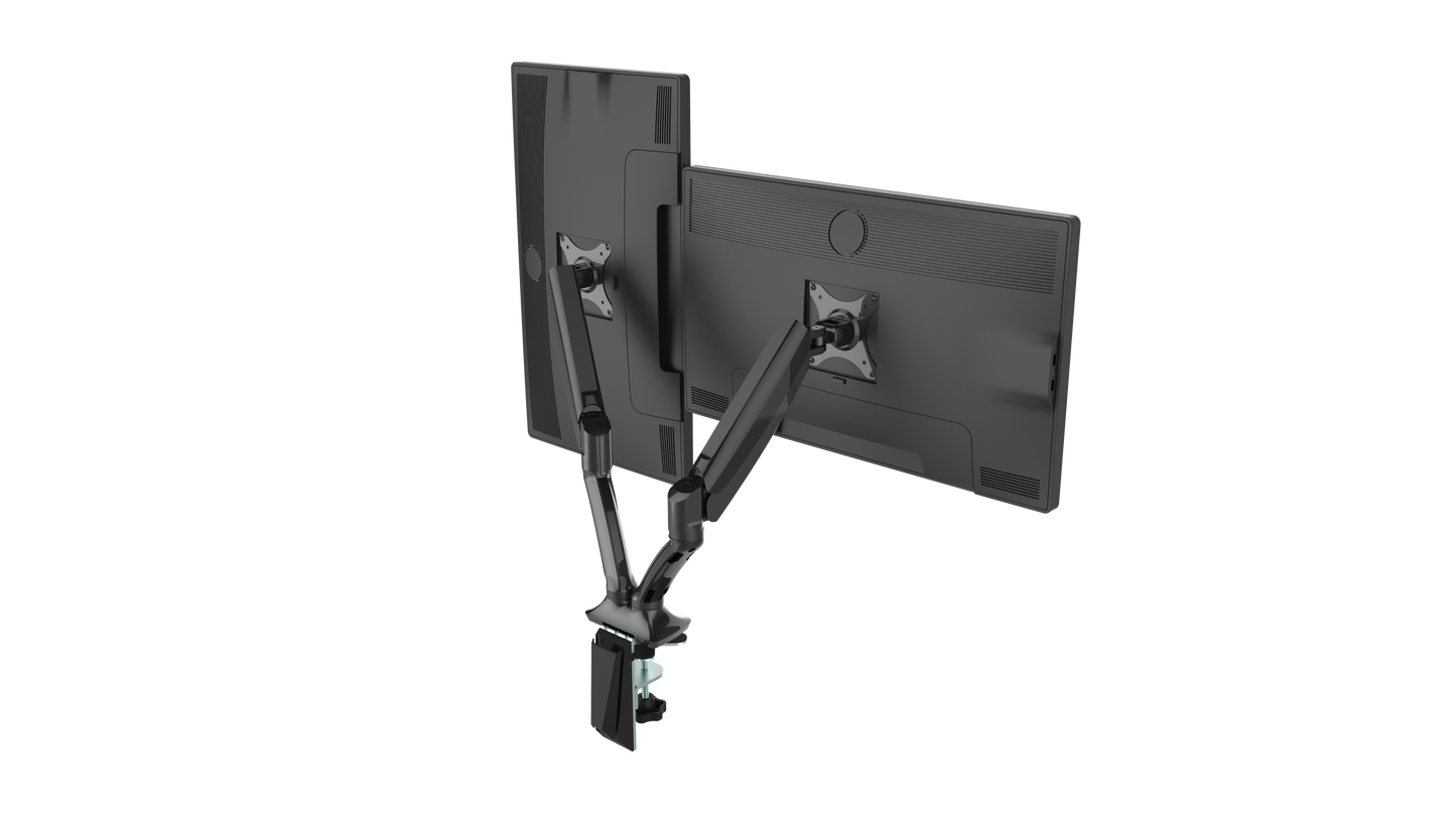 Executive Dual Gas Spring Monitor Arm