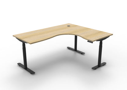 Eclipse (round legs) Electric Height Adjustable  Corner Workstation