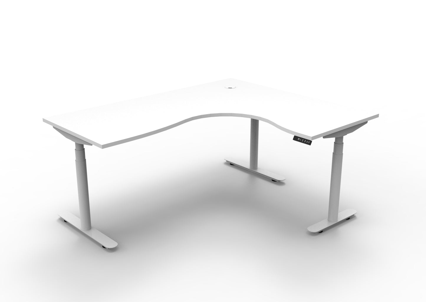 Eclipse (round legs) Electric Height Adjustable  Corner Workstation