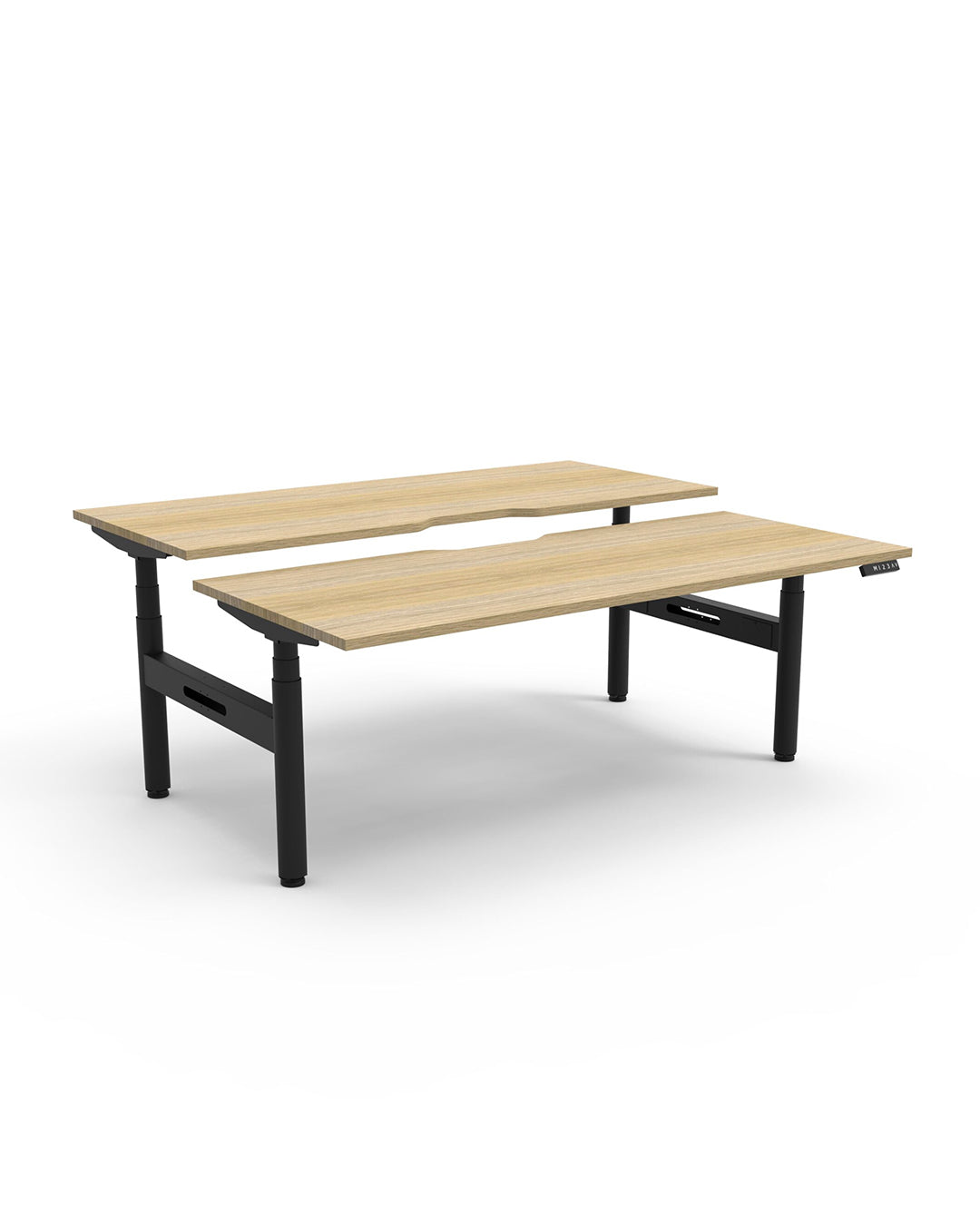Halo (round legs) Electric Height Adjustable Back to Back Workstation