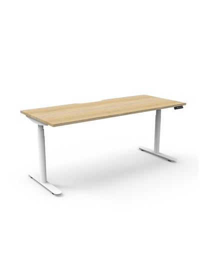 Eclipse (round Legs) Electric Height Adjustable  Single Sided Workstation