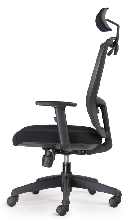 KAL Task High Back Promesh Chair with Headrest and Hanger