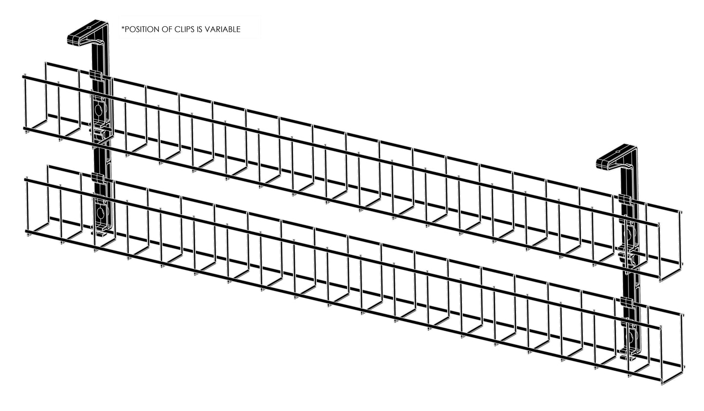Rapid Wiring Dual Tier Cable Basket