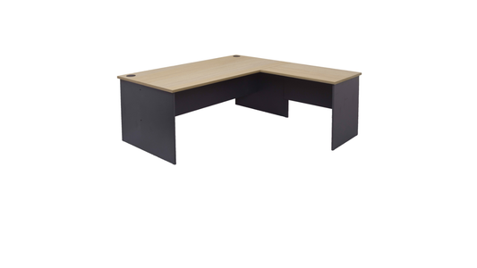 Rapid Worker slab end desk with return