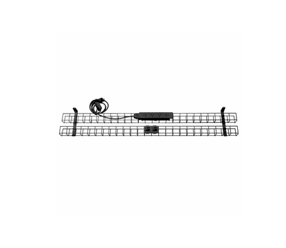 Rapid Wiring Dual Tier Cable Basket with Power and Data (3 Pin Plug)
