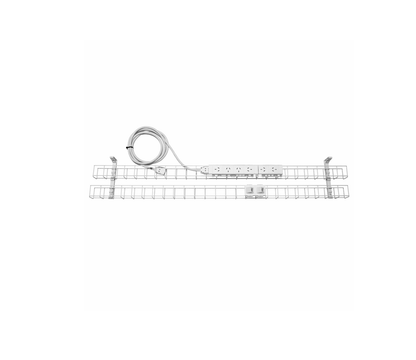 Rapid Wiring Dual Tier Cable Basket with Power and Data (3 Pin Plug)