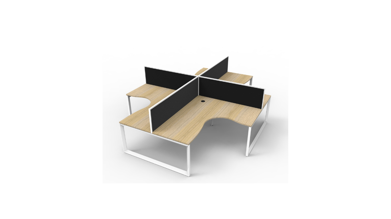 Infinity Loop Leg 4 Person Workstation