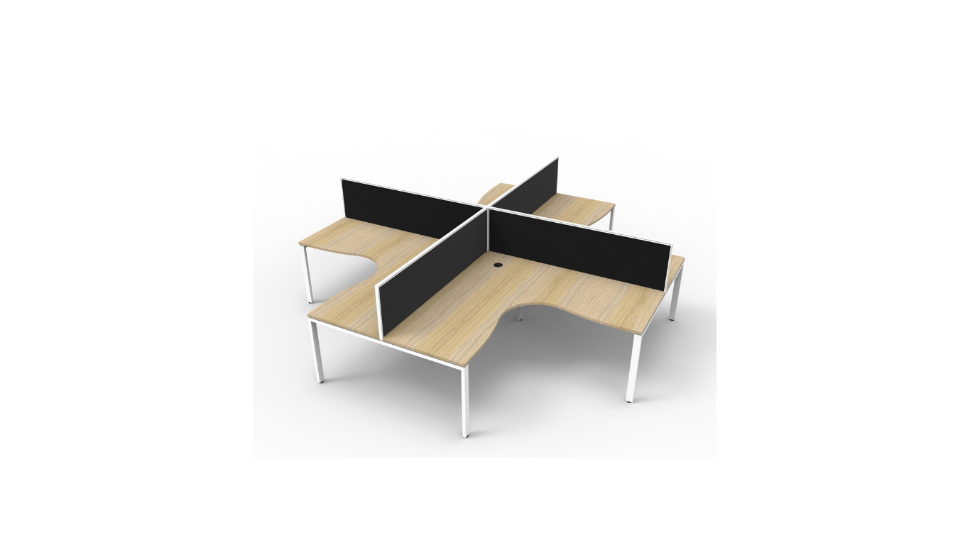 Infinity Profile Leg 4 Person Workstation
