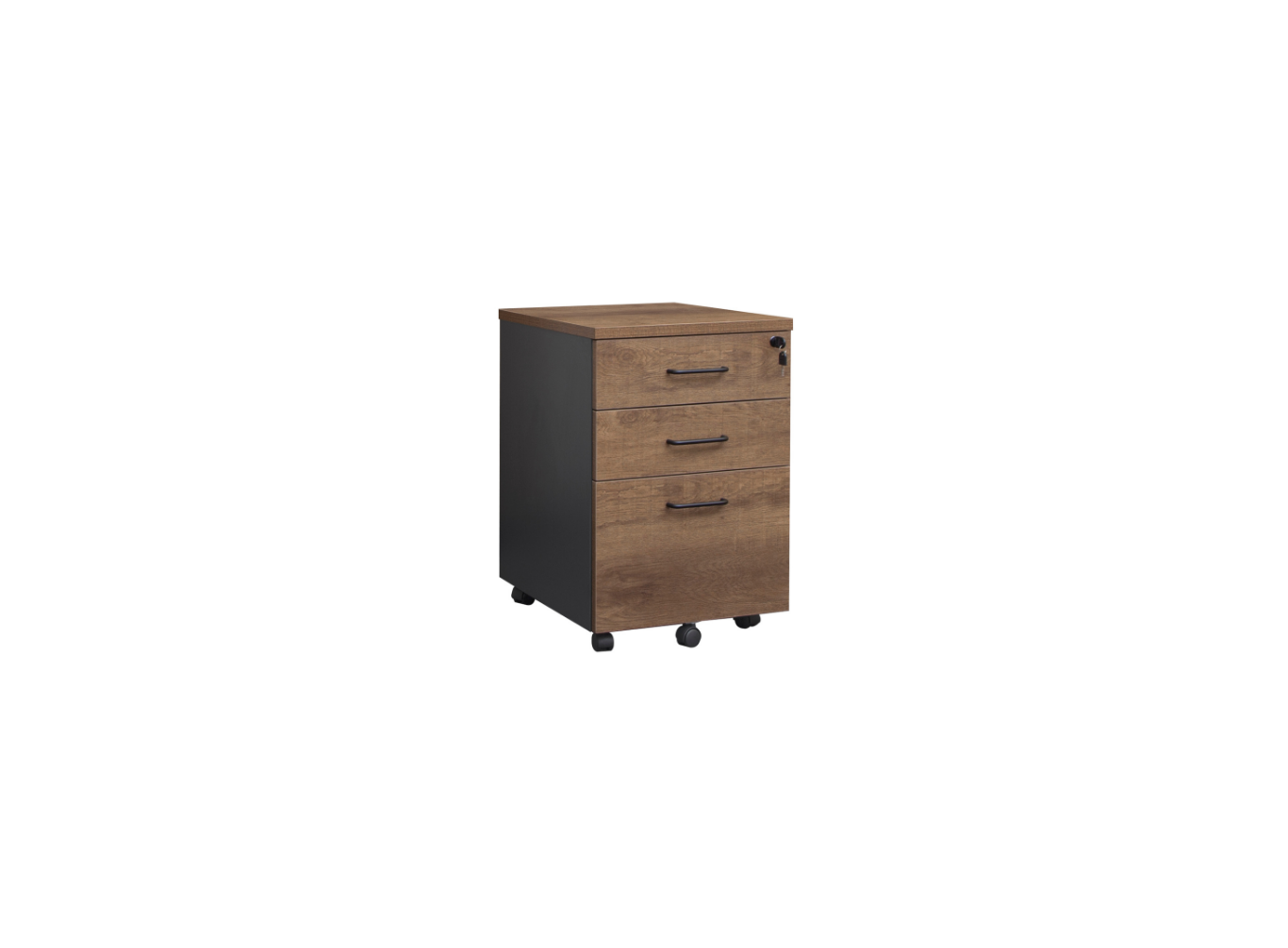 Regal  Walnut Premier Mobile Pedestal 2 Personal 1 File Drawer
