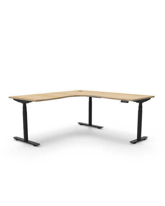 Halo (round legs) Electric Height Adjustable  Corner Workstation