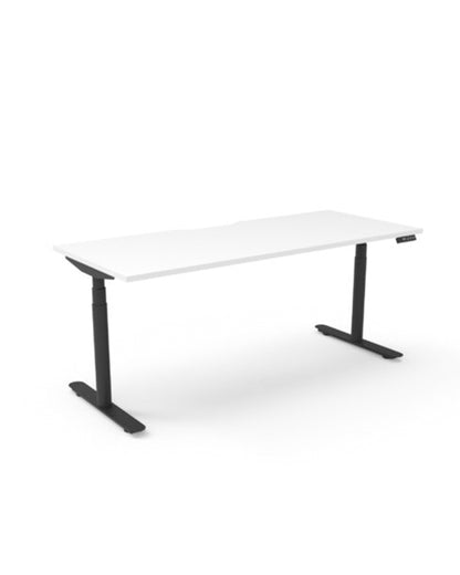 Eclipse (round Legs) Electric Height Adjustable  Single Sided Workstation