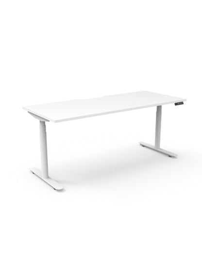 Eclipse (round Legs) Electric Height Adjustable  Single Sided Workstation