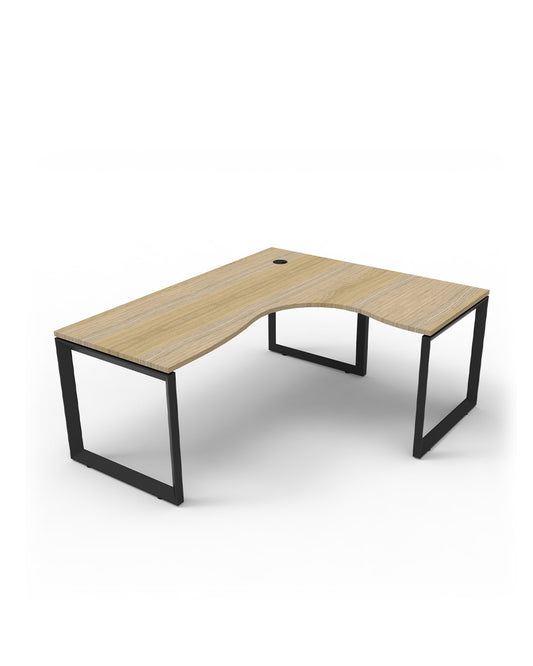 Deluxe Infinity Loop Leg Corner Workstation