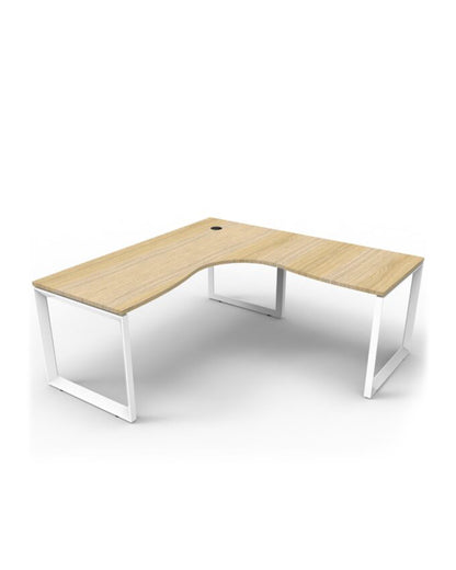 Deluxe Infinity Loop Leg Corner Workstation
