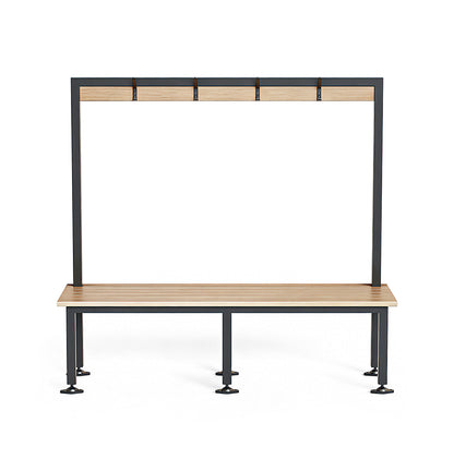 Bench Seat With Overhead Hanging Rail